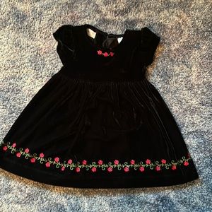 Blueberi black velvet dress - 18 months - excellent condition